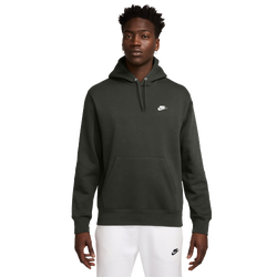 Pour hommes - Nike Chandail à capuchon de basketball Club - Séquoia/Blanc/Blanc