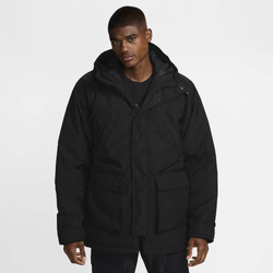 Men's - Nike Club TF Parka - Black/Black/White