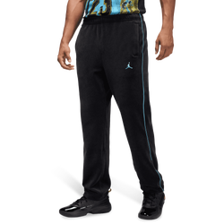Men's - Jordan Brooklyn Velour Track Pants  - Black/Blue Chill