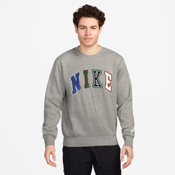 Men's - Nike Club BB Crew Letters - Dark Grey Heather/White