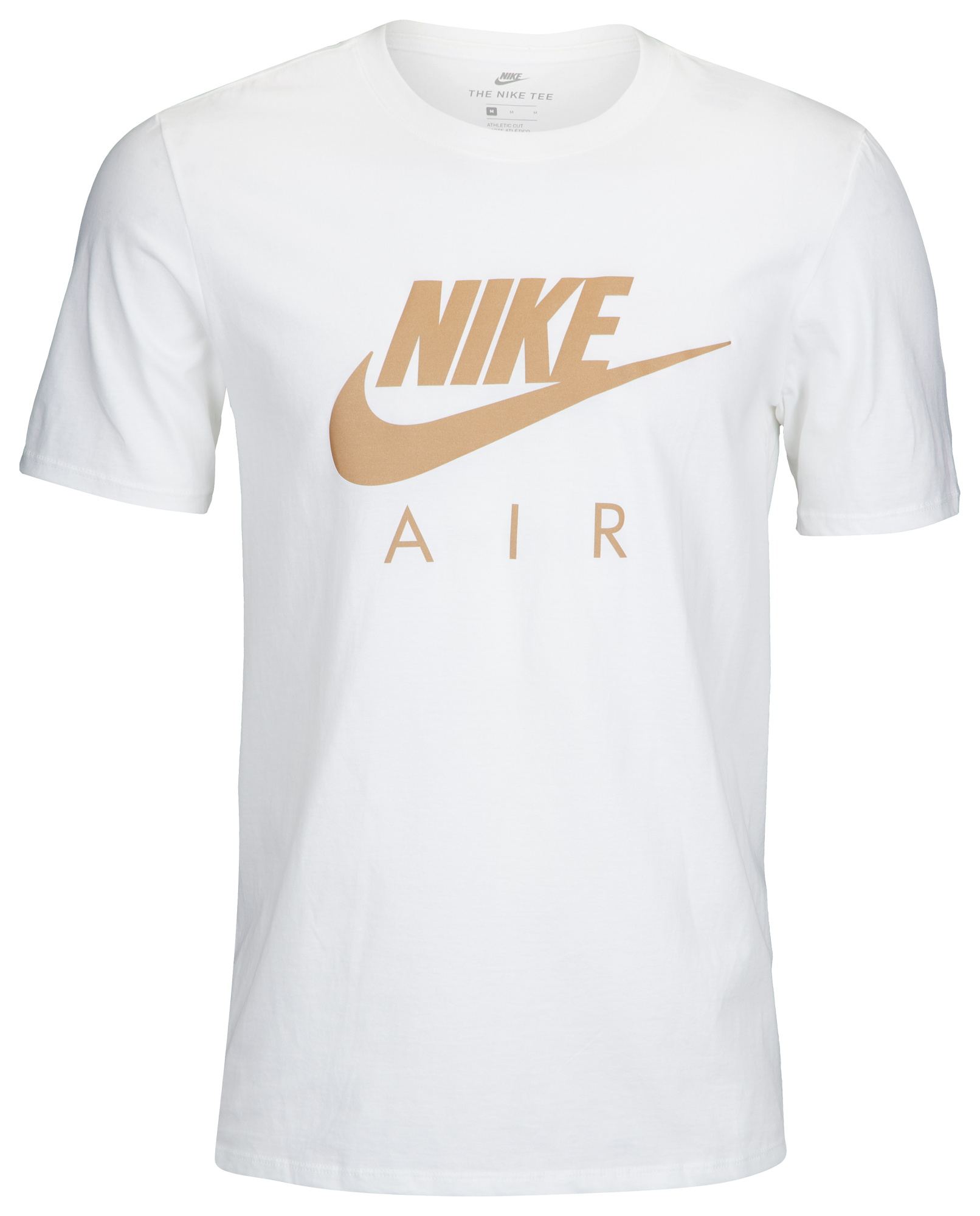 white and gold nike shirt