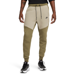 Men's - Nike Tech Fleece Joggers  - Light Army/Black/Medium Olive