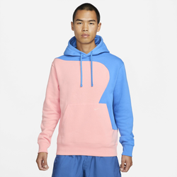 Men's - Nike Club Fleece Pullover Hoodie - Pink/Blue