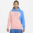 Nike Club Fleece Pullover Hoodie - Men's Pink/Blue