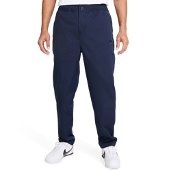 Men's - Nike Club Woven Tapered Pants  - Obsidian/White