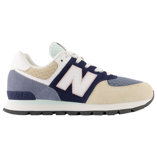 

New Balance Boys New Balance 574 Classic - Boys' Grade School Shoes Navy/Tan Size 05.0