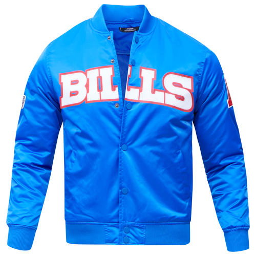 

Pro Standard Mens Pro Standard Bills Big Logo No Fill Satin Jacket - Mens Blue/Blue Size XXL