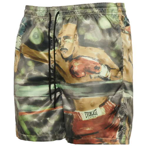 

Coney Island Picnic Mens Coney Island Picnic X Everlast Watercolor 5.5" Nylon Shorts - Mens Multi/Green Size L