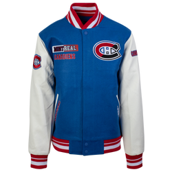 Men's - Pro Standard NHL Canadiens Varsity Jacket - White/Blue