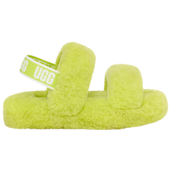 Girls' Grade School - UGG Oh Yeah Slides - Green/Key Lime