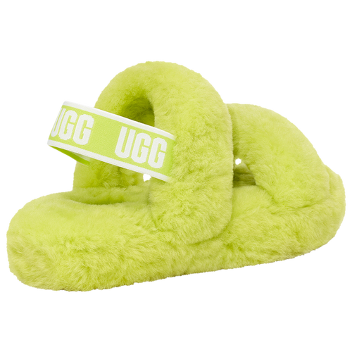 Neon yellow ugg slides best sale