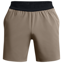 Men's - Under Armour Peak Woven Shorts  - Taupe Dusk/Black