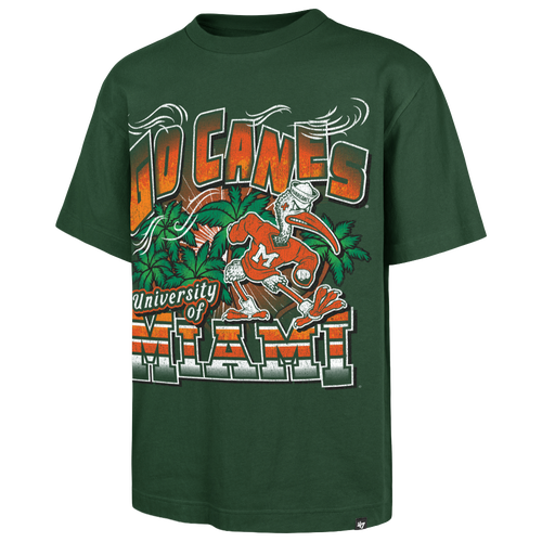 47 Brand Mens Univ Of Miami Varsity House Foundation T-Shirt - - Dark Green