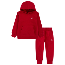 Boys' Toddler - Jordan Brooklyn Fleece Pullover Set - Gym Red/Red