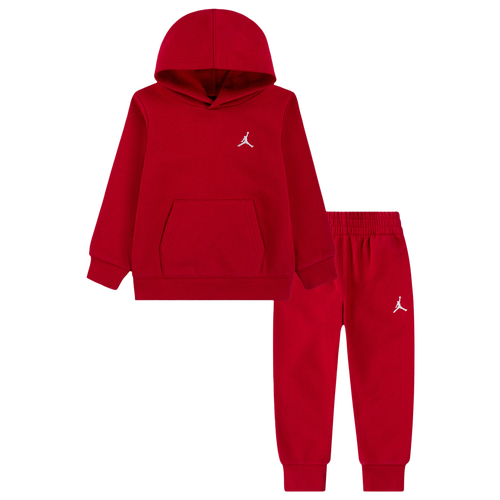 Jordan Boys  Brooklyn Fleece Pullover Set In Gym Red/red