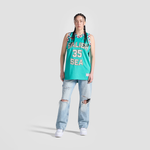 Teal/White