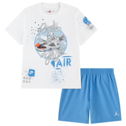 Boys' Toddler - Jordan Air Jordan 5 Retro Shorts Set - White/Blue