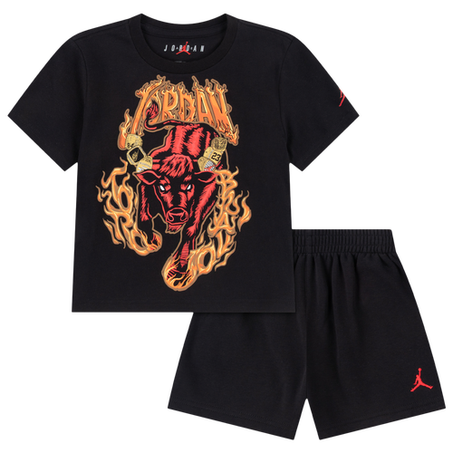 Boys Jordan Torro Bravo Retro Shorts Set - Boys' Toddler Black/Red Size 2T