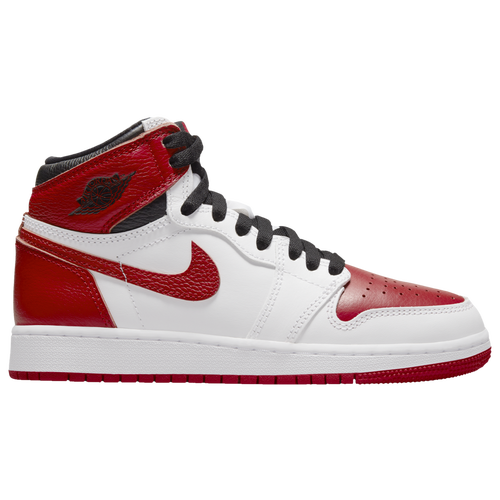 

Boys Jordan Jordan Retro 1 High OG - Boys' Grade School Shoe White/Red/Black Size 05.0