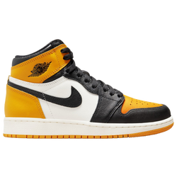 Boys' Grade School - Jordan Retro 1 High OG - Black/White/Yellow