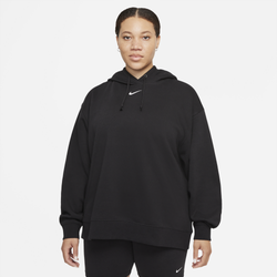 Women's - Nike NSW Plus Essential Fleece Hoodie  - Black/White