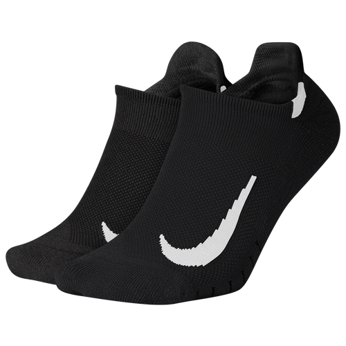 Shop Nike Mens  Multiplier No Show 2 Pack In Black/white