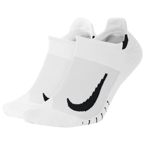 Shop Nike Mens  Multiplier No Show 2 Pack In White/black