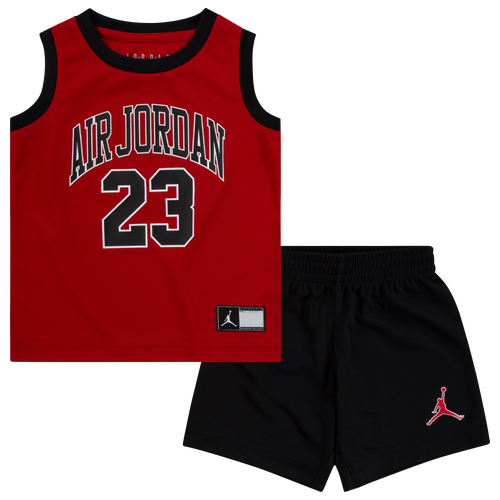 

Jordan Boys Jordan 23 Muscle DNA Shorts Set - Boys' Toddler Black/Red/White Size 3T