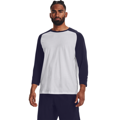 Under Armour Men's Classic 3/4 Sleeve T-Shirt, XXL, White/Midnight Navy