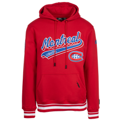 Pro Standard Canadiens Script Tail Pullover Hoodie - Blue/Red