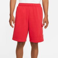 Nike fleece shorts on sale red