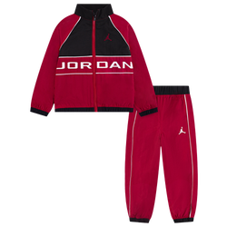 Boys' Toddler - Jordan Wind Breaker Piping Set - Black/Gym Red