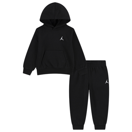 Jordan Boys   Brooklyn Fleece Pullover Set In Black