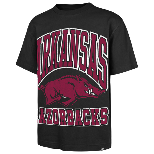 47 Brand Mens Arkansas Razorbacks Big Short Sleeve T-Shirt - - Black
