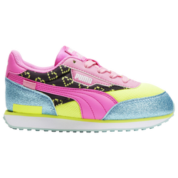 Girls' Grade School - PUMA Future Rider LOL VRQT Aruba - Blue/Yellow/Pink