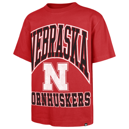 47 Brand Mens Nebraska Cornhuskers Big Short Sleeve T-Shirt - - Red
