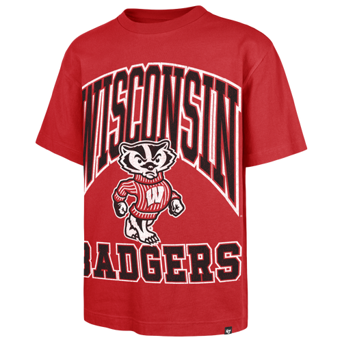 47 Brand Mens Wisconsin - Milwaukee Big Short Sleeve T-Shirt - - Red