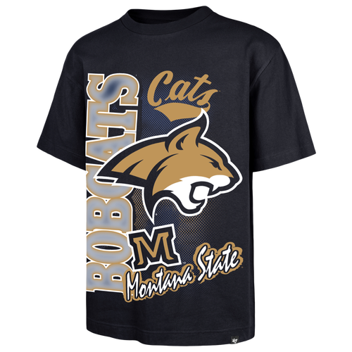 47 Brand Mens Montana State Mascot Short Sleeve T-Shirt - - Navy