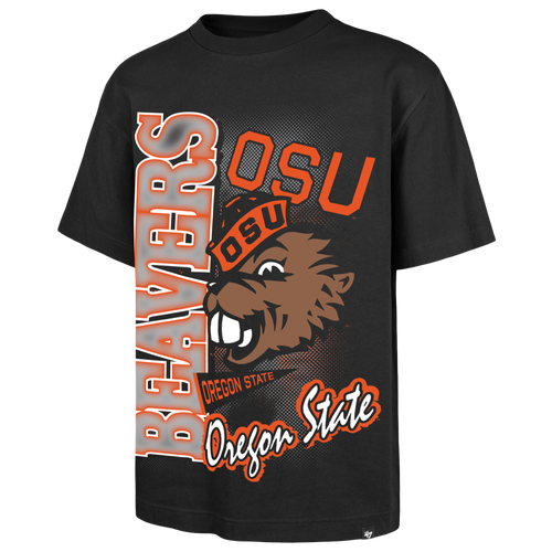 47 Brand Mens Oregon State Beavers Mascot Short Sleeve T-Shirt - - Black