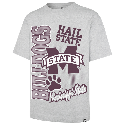 47 Brand Mens Mississippi State Bulldogs Constant Hoodie - - Gray