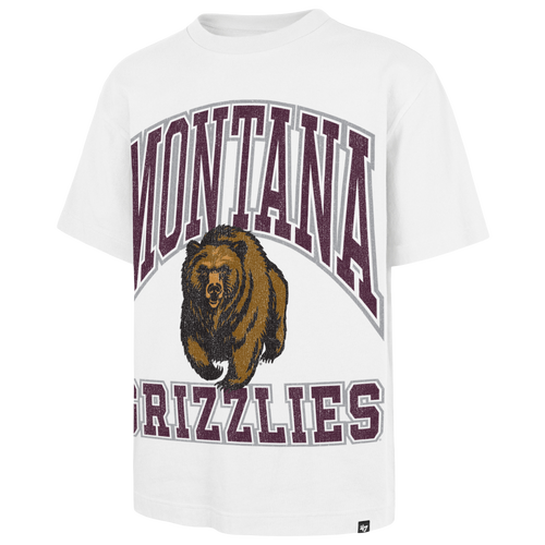 47 Brand Mens Montana Grizzlies Big Short Sleeve T-Shirt - - White