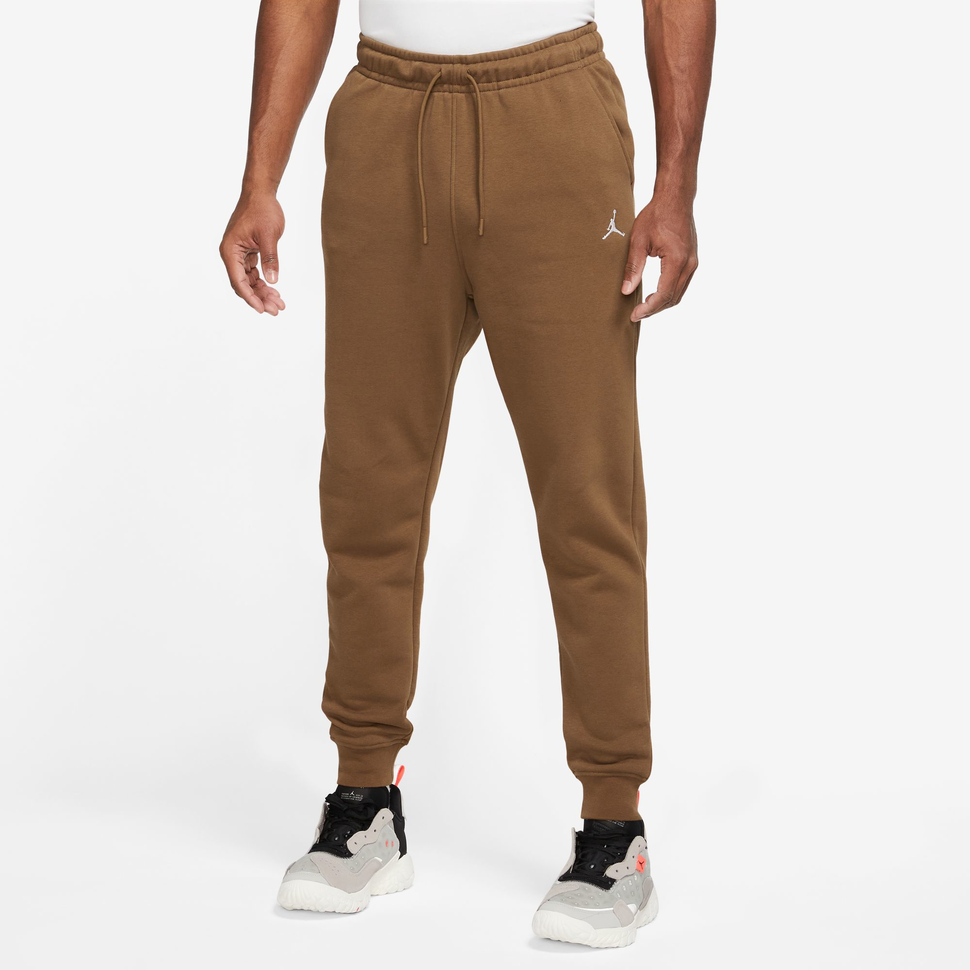 Jordan Essentials Fleece Trousers Gray [FJ7779-091] 