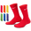Nike 6 Pack Cushioned Crew Socks  - Boys' Grade School University Red/Rush Orange