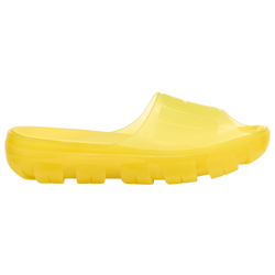 Women's - UGG Jella Clear Slides  - Yellow/Yellow