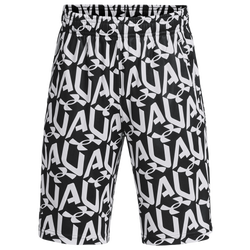 Boys' Grade School - Under Armour Prototype Printed Shorts - Black/White/Black