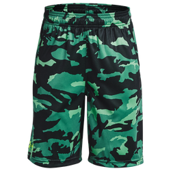 Boys' Grade School - Under Armour Prototype Printed Shorts - Birdie Green/Lime Surge