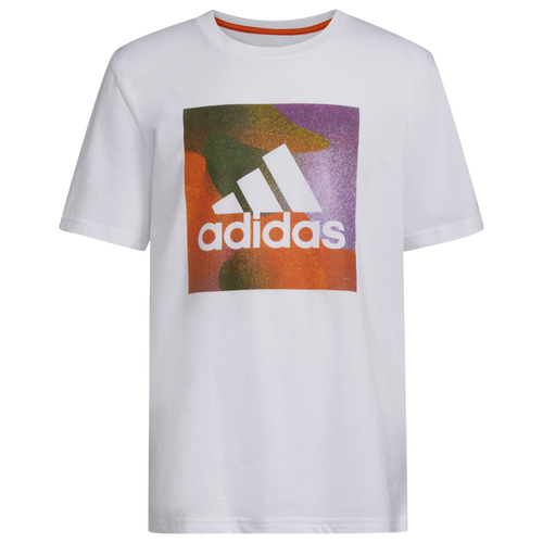 

Boys adidas adidas Bos Logo Camo T-Shirt - Boys' Grade School White/Multi Size L