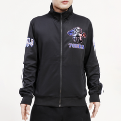 Men's - Pro Standard 76ers Track Top - Black/Black
