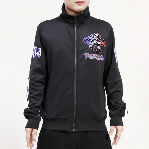 

Pro Standard Mens Pro Standard 76ers Track Top - Mens Black/Black Size M