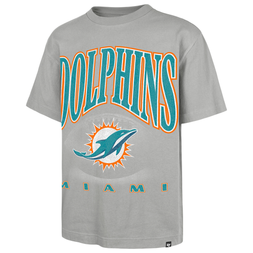 47 Brand Mens NFL Dolphins Power T-Shirt - - Wolf Grey